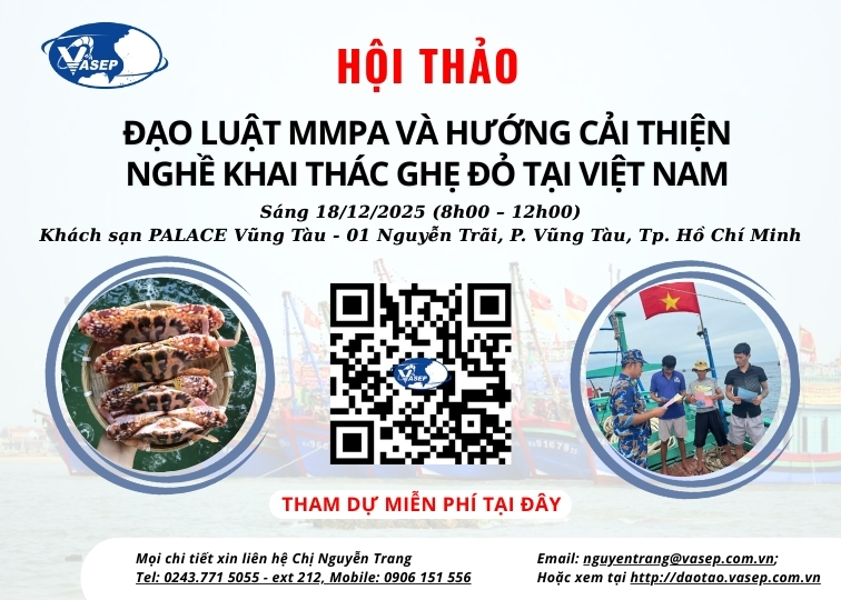 CHƯƠNG TRÌNH HỘI THẢO ĐẠO LUẬT MMPA VÀ HƯỚNG CẢI THIỆN NGHỀ KHAI THÁC  GHẸ ĐỎ TẠI VIỆT NAM