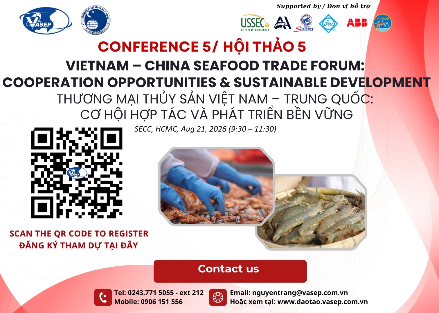 Chương trình hội thảo Thương mại thủy sản Việt Nam - Trung Quốc Cơ hội hợp tác và phát triển bền vững