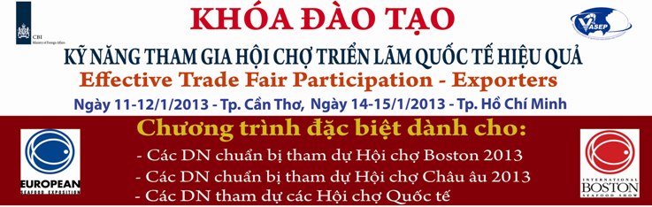 Khóa đào tạo K.1.13 Kỹ năng Tham gia Hội chợ Triển lãm Quốc tế Hiệu quả