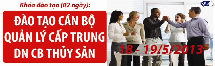 Khóa đào tạo K.9.13 Đào tạo Cán bộ Quản lý cấp trung cho Doanh nghiệp Thủy sản”