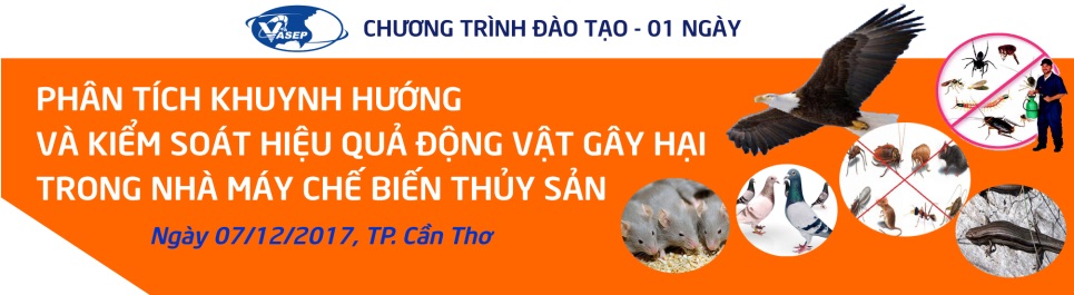 Khóa đào tạo K26.17 “Phân tích khuynh hướng và kiểm soát hiệu quả động vật gây hại trong nhà máy CB TS”