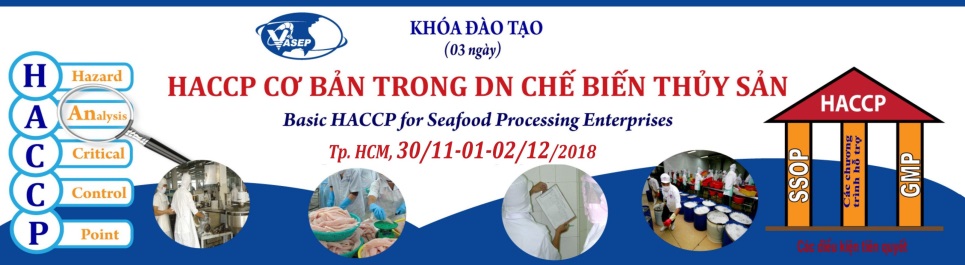 Khóa đào tạo “HACCP cơ bản trong doanh nghiệp chế biến thủy sản”