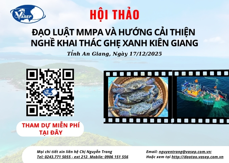CHƯƠNG TRÌNH HỘI THẢO: ĐẠO LUẬT MMPA VÀ HƯỚNG CẢI THIỆN NGHỀ KHAI THÁC  GHẸ XANH KIÊN GIANG