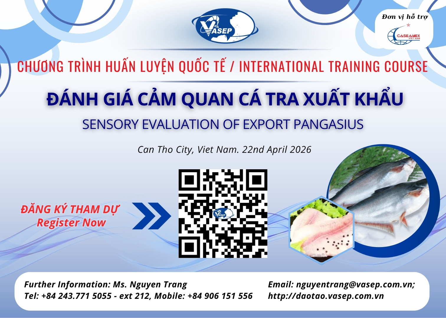 Khóa tập huấn quốc tế về “Đánh giá cảm quan cá Tra xuất khẩu