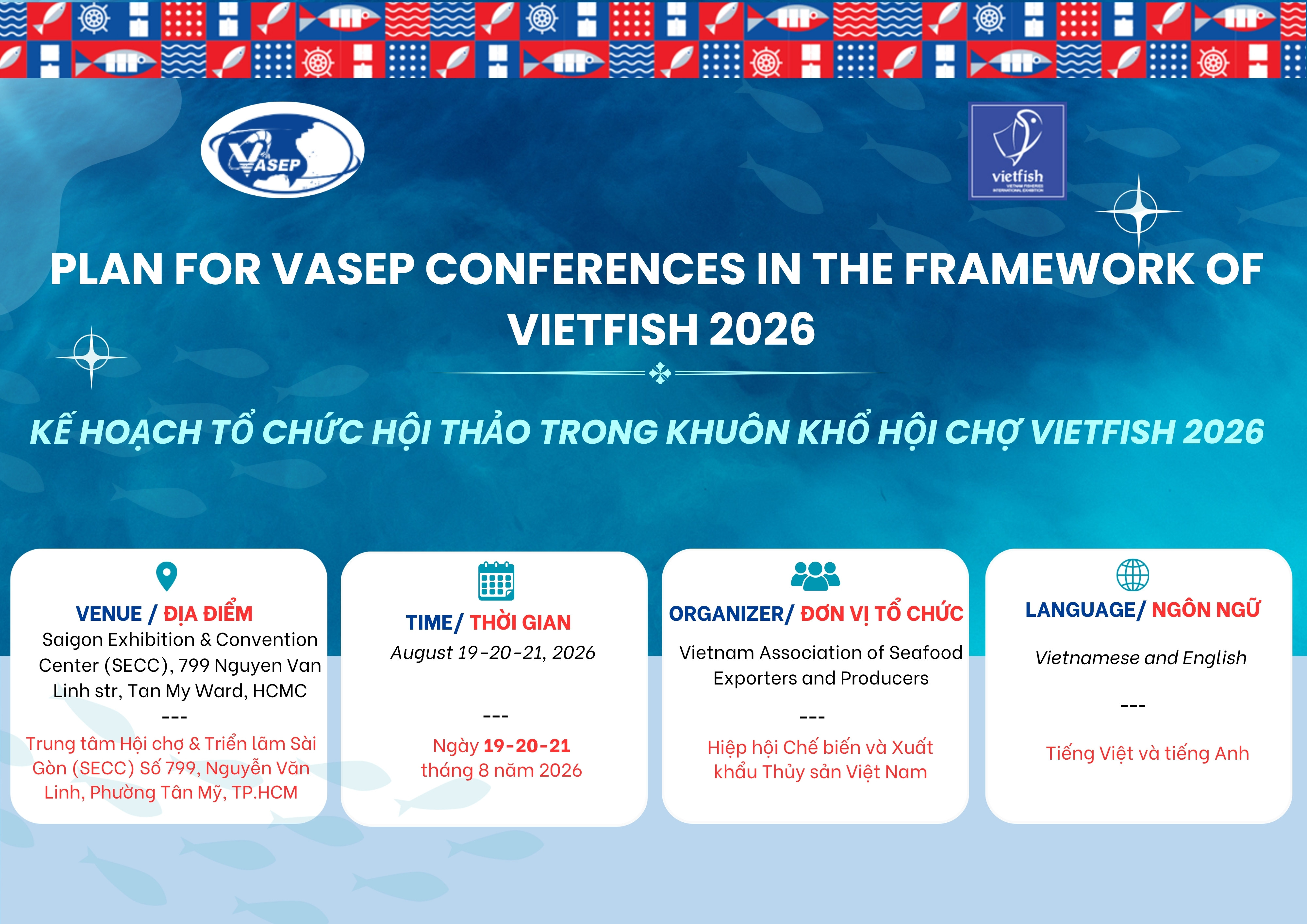 KẾ HOẠCH TỔ CHỨC HỘI THẢO TRONG KHUÔN KHỔ HỘI CHỢ VIETFISH 2026