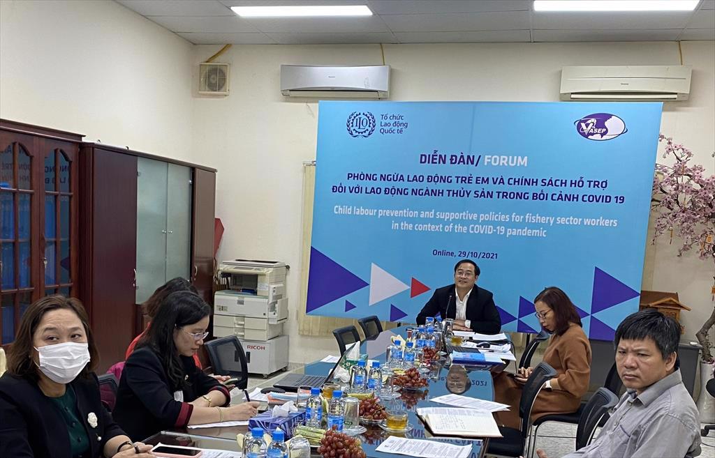 Hiệp hội VASEP phối hợp cùng Tổ chức Lao động Quốc tế (ILO) tại Việt Nam tổ chức thành công diễn đàn trực tuyến “Phòng ngừa lao động trẻ em và chính sách hỗ trợ đối với lao động ngành thủy sản trong bối cảnh Covid 19” với 132 lượt cán bộ tham dự
