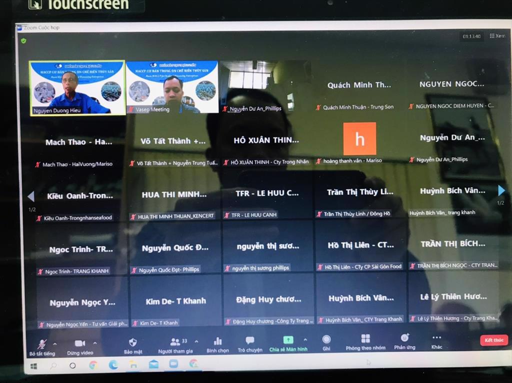 VASEP tổ chức thành khóa đào tạo trực tuyến HACCP CƠ BẢN TRONG DOANH NGHIỆP CHẾ BIẾN THỦY SẢN