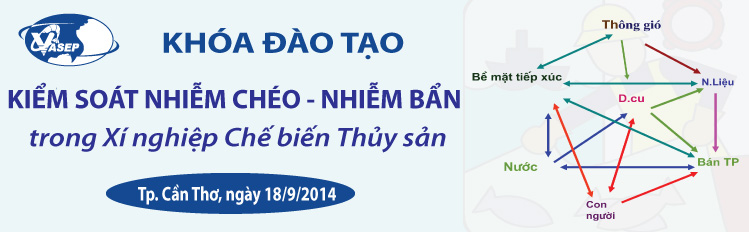 Khóa đào tạo K.18.14 “Kiểm soát Nhiễm chéo - Nhiễm bẩn trong Xí nghiệp Chế biến Thủy sản”