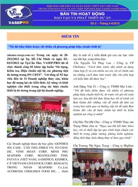 Bản tin hoạt động đào tạo và phát triển dự án số 2 - tháng 3-42012