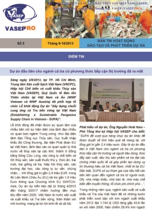Bản tin hoạt động đào tạo và phát triển dự án số 5 - tháng 9-102013