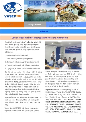 Bản tin hoạt động đào tạo và phát triển dự án số 3 - tháng 5-62013
