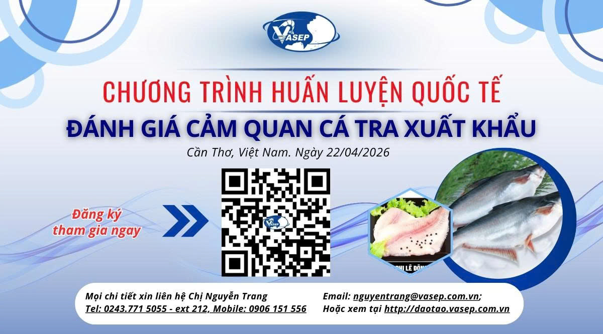 Khóa tập huấn quốc tế về “Đánh giá cảm quan cá Tra xuất khẩu